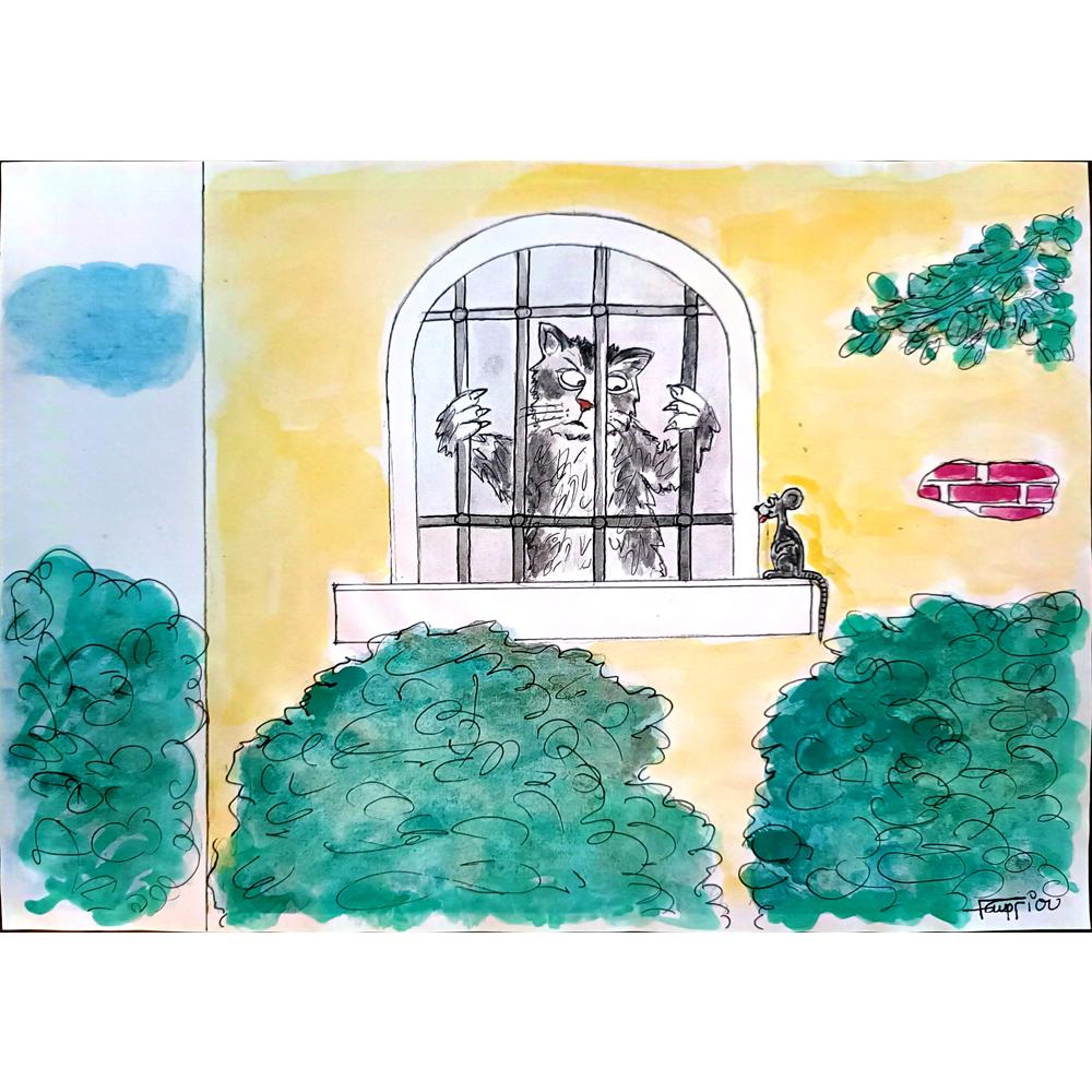 Grigoris Georgiou 29x21cm Orijinal Karikatür BOD03828