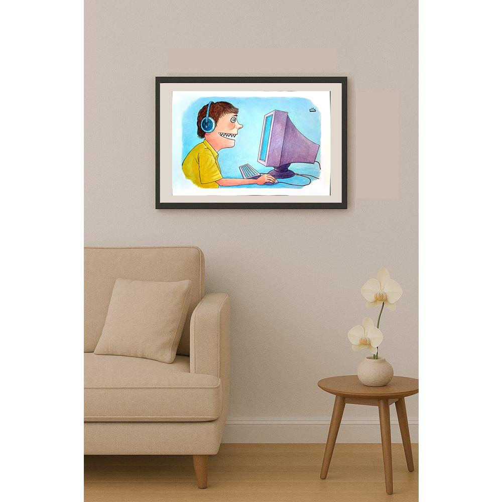 Eshonkulov Maxmudjon 29x21cm Orijinal Karikatür BOD03830