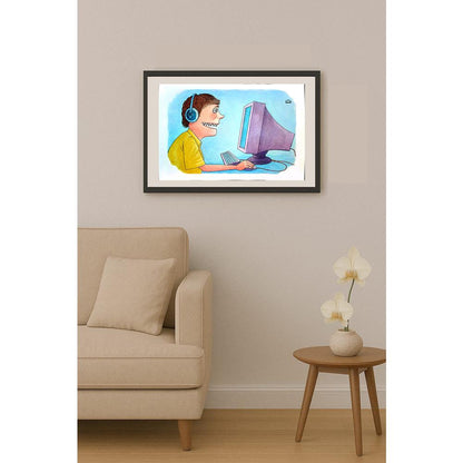 Eshonkulov Maxmudjon 29x21cm Orijinal Karikatür BOD03830