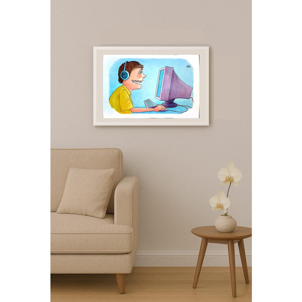 Eshonkulov Maxmudjon 29x21cm Orijinal Karikatür BOD03830