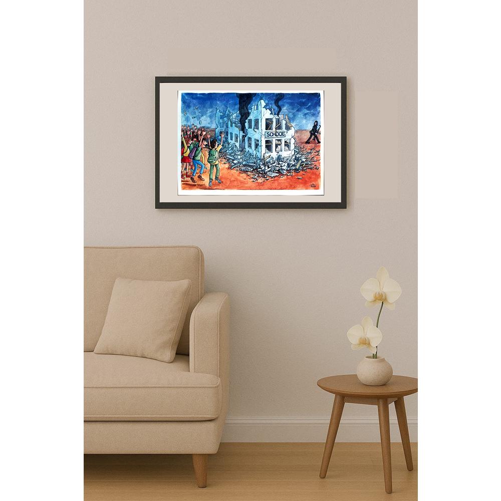 Eshonkulov Maxmudjon 29x21cm Orijinal Karikatür BOD03831