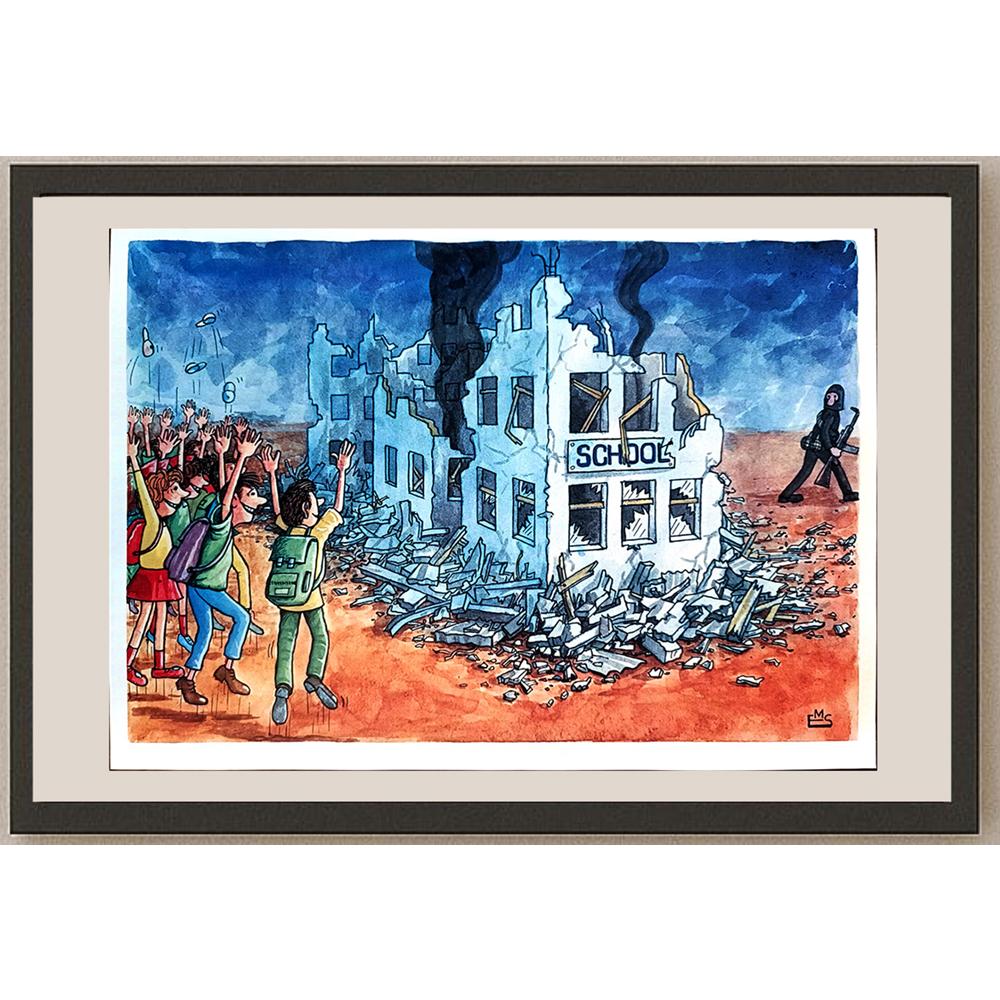 Eshonkulov Maxmudjon 29x21cm Orijinal Karikatür BOD03831