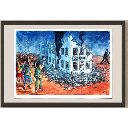 Eshonkulov Maxmudjon 29x21cm Orijinal Karikatür BOD03831