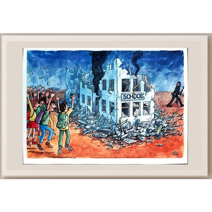 Eshonkulov Maxmudjon 29x21cm Orijinal Karikatür BOD03831