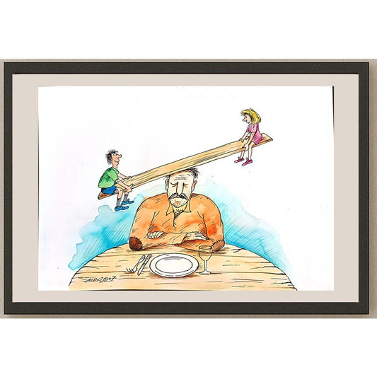 Aurel Stefan Alexandrescu 29x21cm Orijinal Karikatür BOD03848