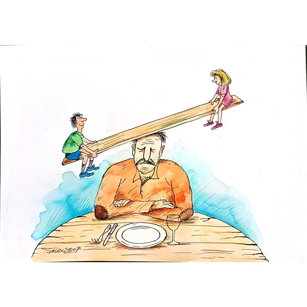 Aurel Stefan Alexandrescu 29x21cm Orijinal Karikatür BOD03848