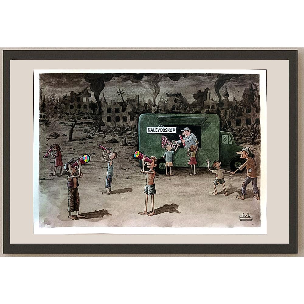 Eshonkulov Maxmudjon 29x21cm Orijinal Karikatür BOD03851