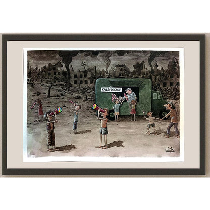 Eshonkulov Maxmudjon 29x21cm Orijinal Karikatür BOD03851