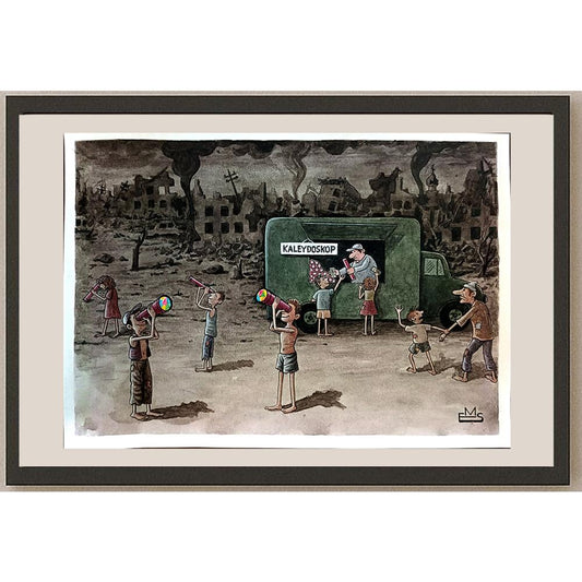 Eshonkulov Maxmudjon 29x21cm Orijinal Karikatür BOD03851