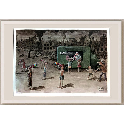 Eshonkulov Maxmudjon 29x21cm Orijinal Karikatür BOD03851