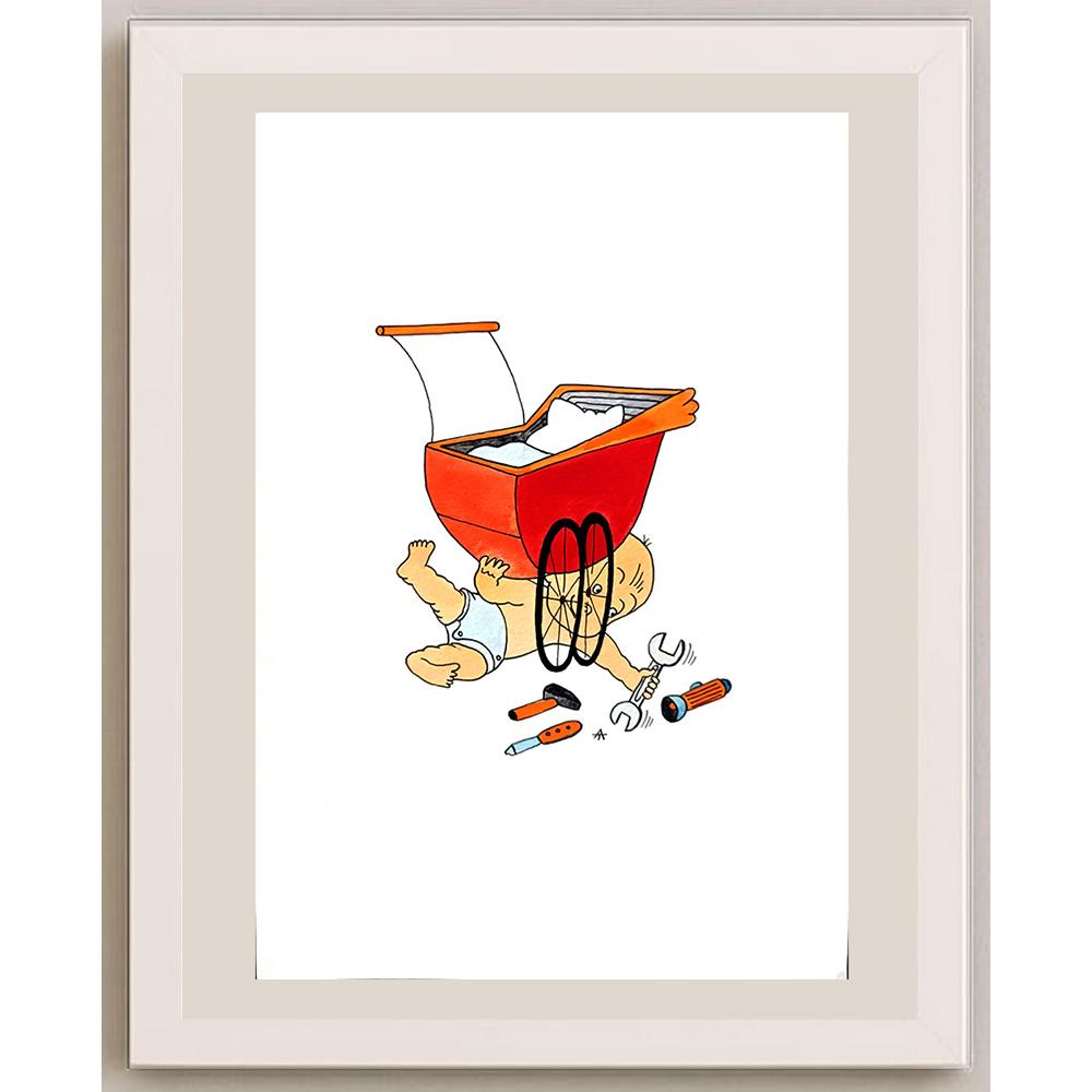 Alexei Talimonov 29x21cm Orijinal Karikatür BOD03854