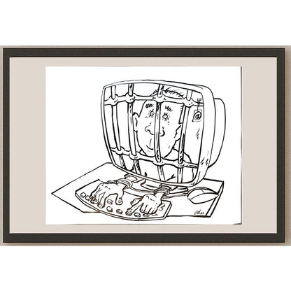Radu Cletiu 26x22cm Orijinal Karikatür BOD03857