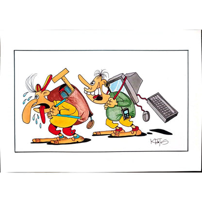 Tadeusz Krotos 29x21cm Orijinal Karikatür BOD03858