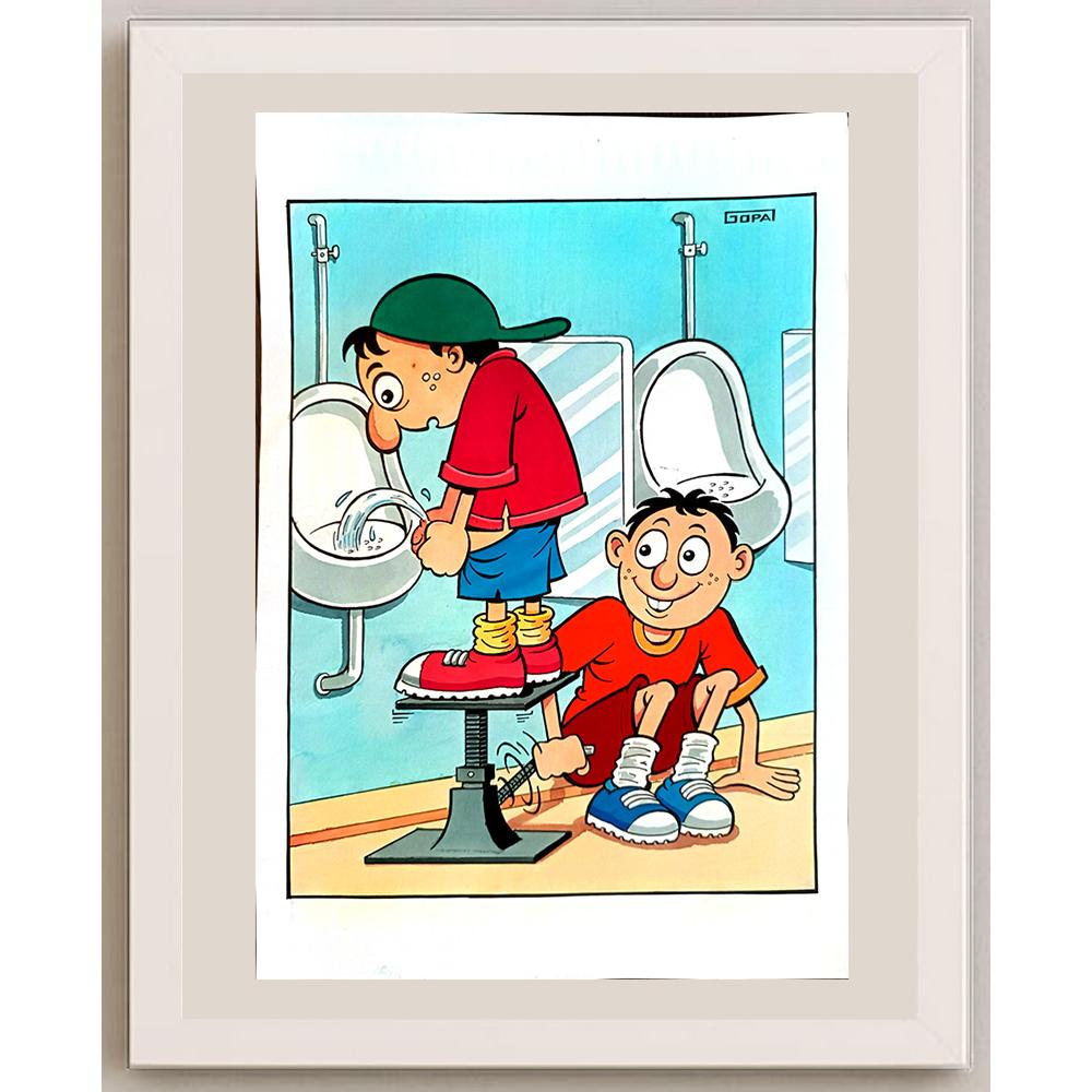 Gopal Sarkar 29x21cm Orijinal Karikatür BOD03859