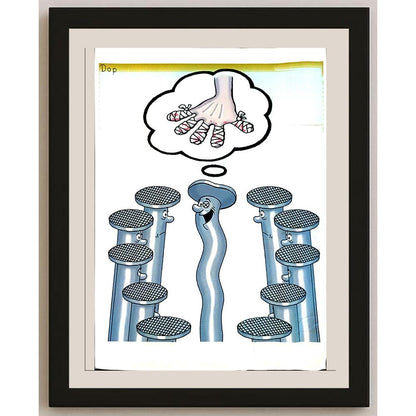 Ruslau Dolzenets 29x21cm Orijinal Karikatür BOD03862