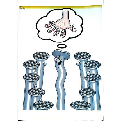 Ruslau Dolzenets 29x21cm Orijinal Karikatür BOD03862