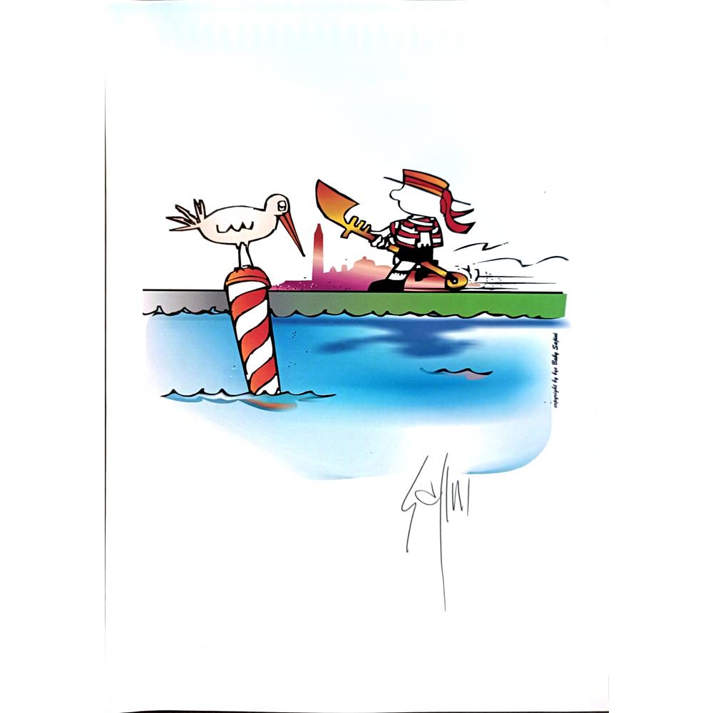 Sajini Ugo Alesssandro 29x21cm Orijinal Karikatür BOD03865