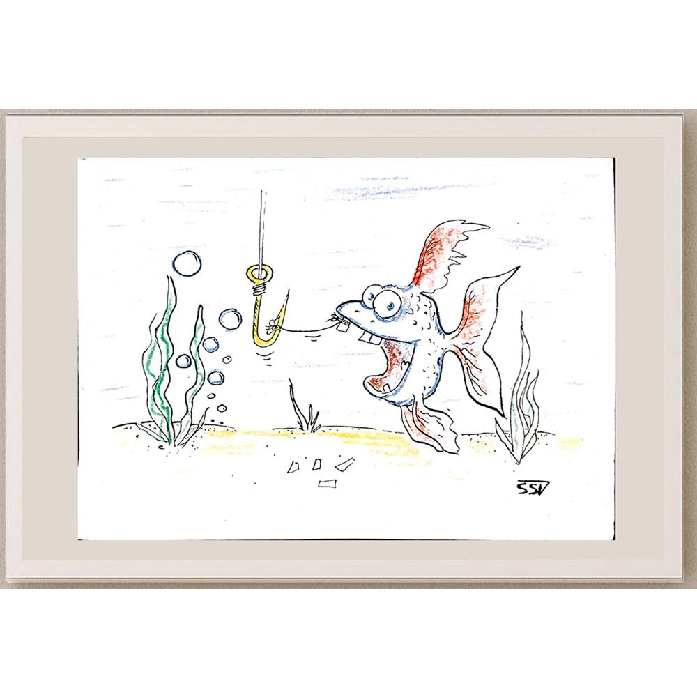 Sokolov Sergey 29x21cm Orijinal Karikatür BOD03870