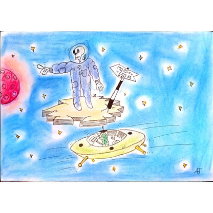Lena Grimberg 29x21cm Orijinal Karikatür BOD03881