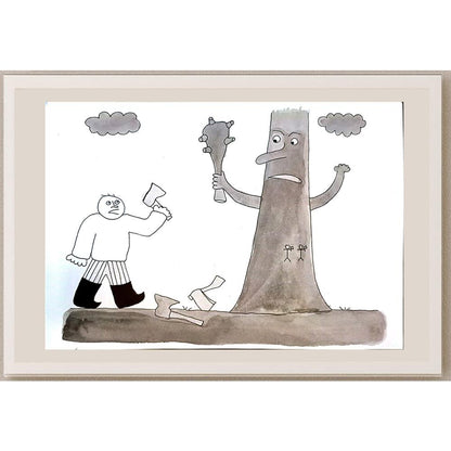 Misha Karmanov 29x21cm Orijinal Karikatür BOD03886