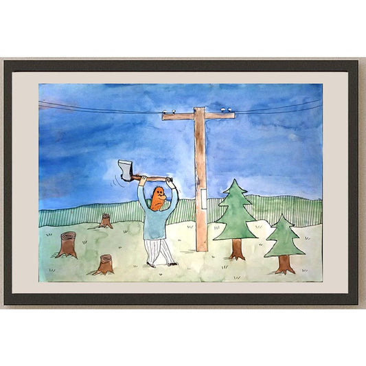 Alex Litvintcev 29x21cm Orijinal Karikatür BOD03897
