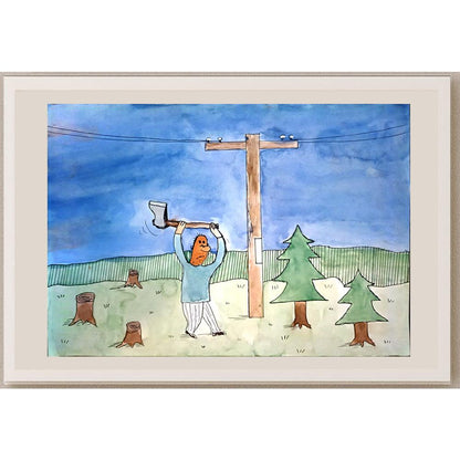 Alex Litvintcev 29x21cm Orijinal Karikatür BOD03897