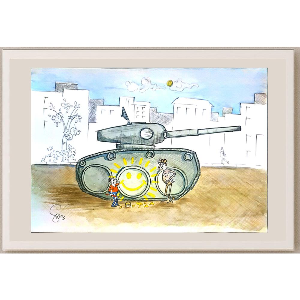 Mehdi Nazary 29x21cm Orijinal Karikatür BOD03909