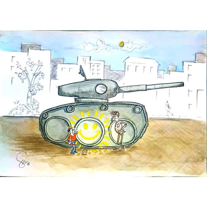 Mehdi Nazary 29x21cm Orijinal Karikatür BOD03909