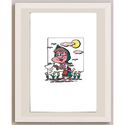 Valerio Aleksandrov 29x21cm Orijinal Karikatür BOD03911