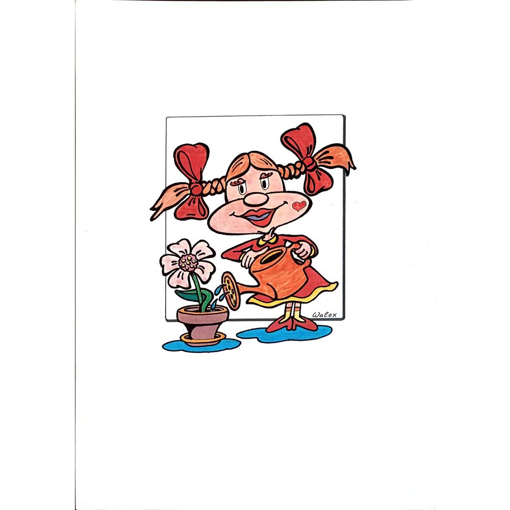 Valerio Aleksandrov 29x21cm Orijinal Karikatür BOD03912