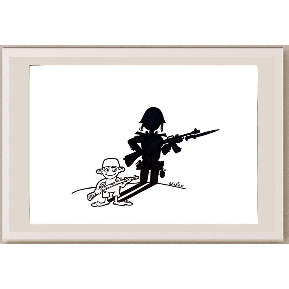 Valerio Aleksandrov 29x21cm Orijinal Karikatür BOD03920