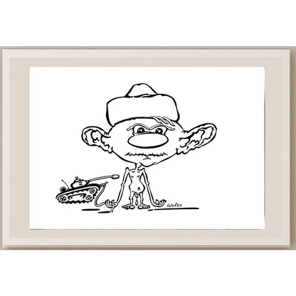 Valerio Aleksandrov 29x21cm Orijinal Karikatür BOD03921