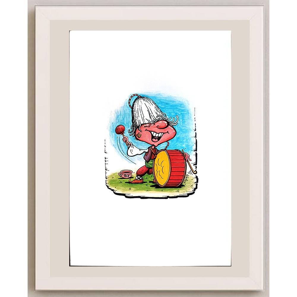 Valerio Aleksandrov 29x21cm Orijinal Karikatür BOD03929