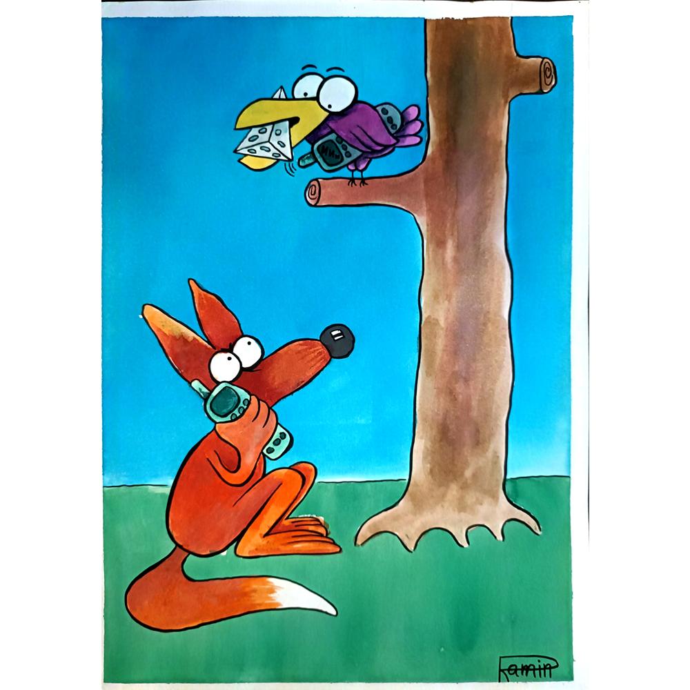 Ramin Rezaie 29x21 Orijinal Karikatür BOD03944