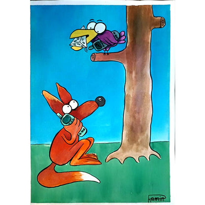 Ramin Rezaie 29x21 Orijinal Karikatür BOD03944