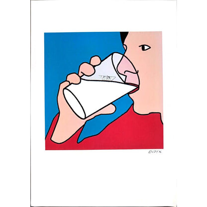 Peter Nieuwendijk 29x21cm Orijinal Karikatür BOD03958