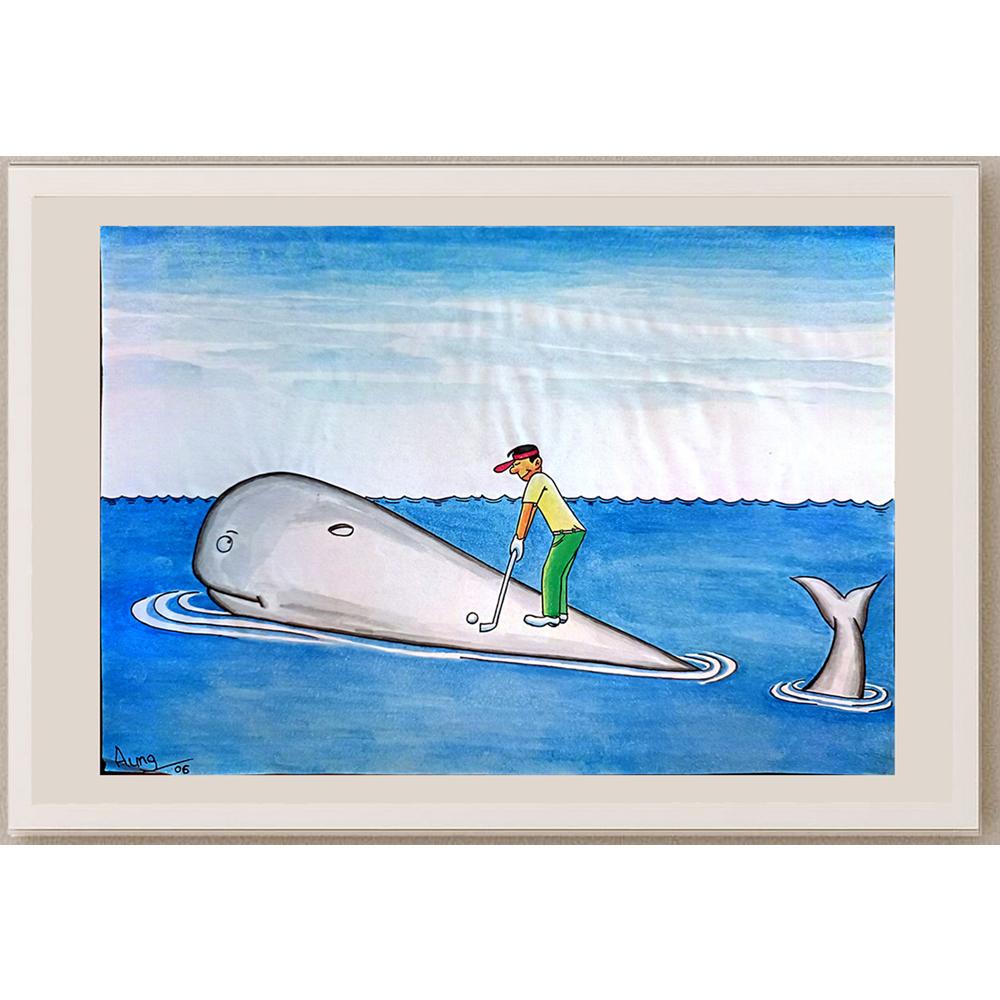 Aung 29x21cm Orijinal Karikatür BOD03962