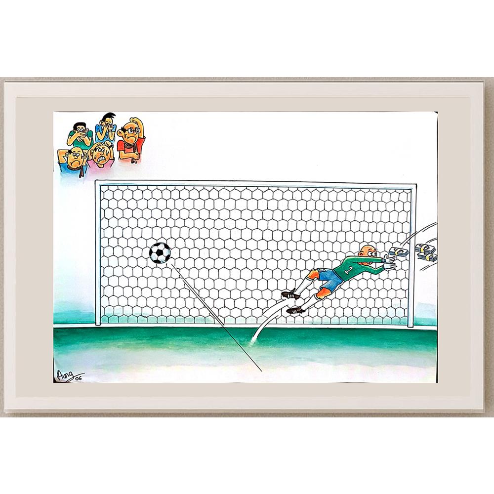 Aung 29x21cm Orijinal Karikatür BOD03963
