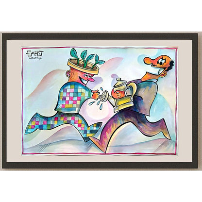 Mohammed Effat 29x21cm Orijinal Karikatür BOD03964