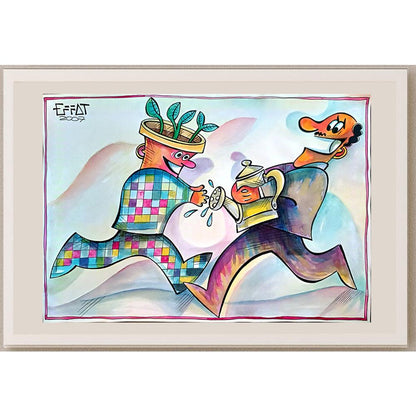 Mohammed Effat 29x21cm Orijinal Karikatür BOD03964