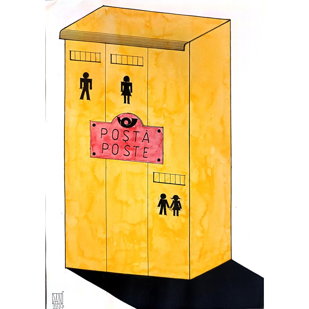 Mihal Danielescu 29x21cm Orijinal Karikatür BOD03965