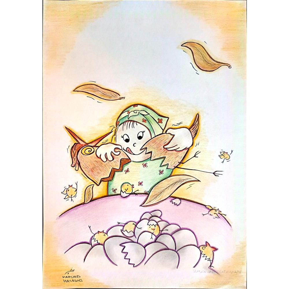 Mahshid Hashemi 29x21cm Orijinal Karikatür BOD03975