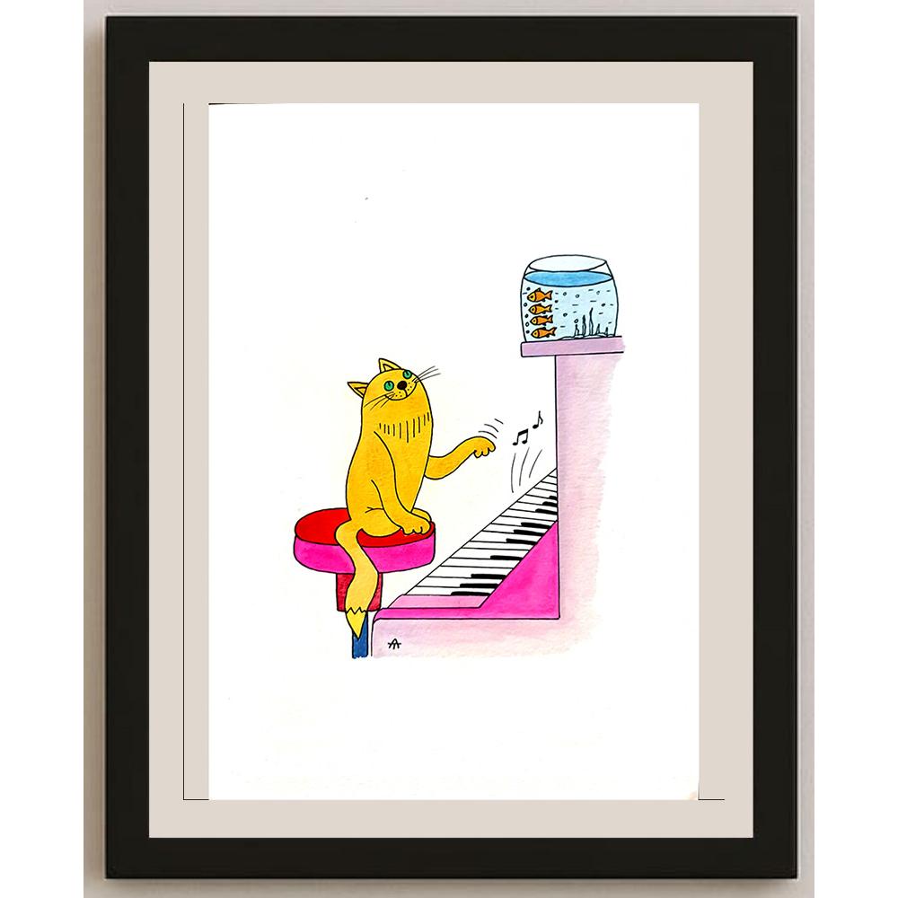 Alexei Talimonov 29x21cm Orijinal Karikatür BOD03979