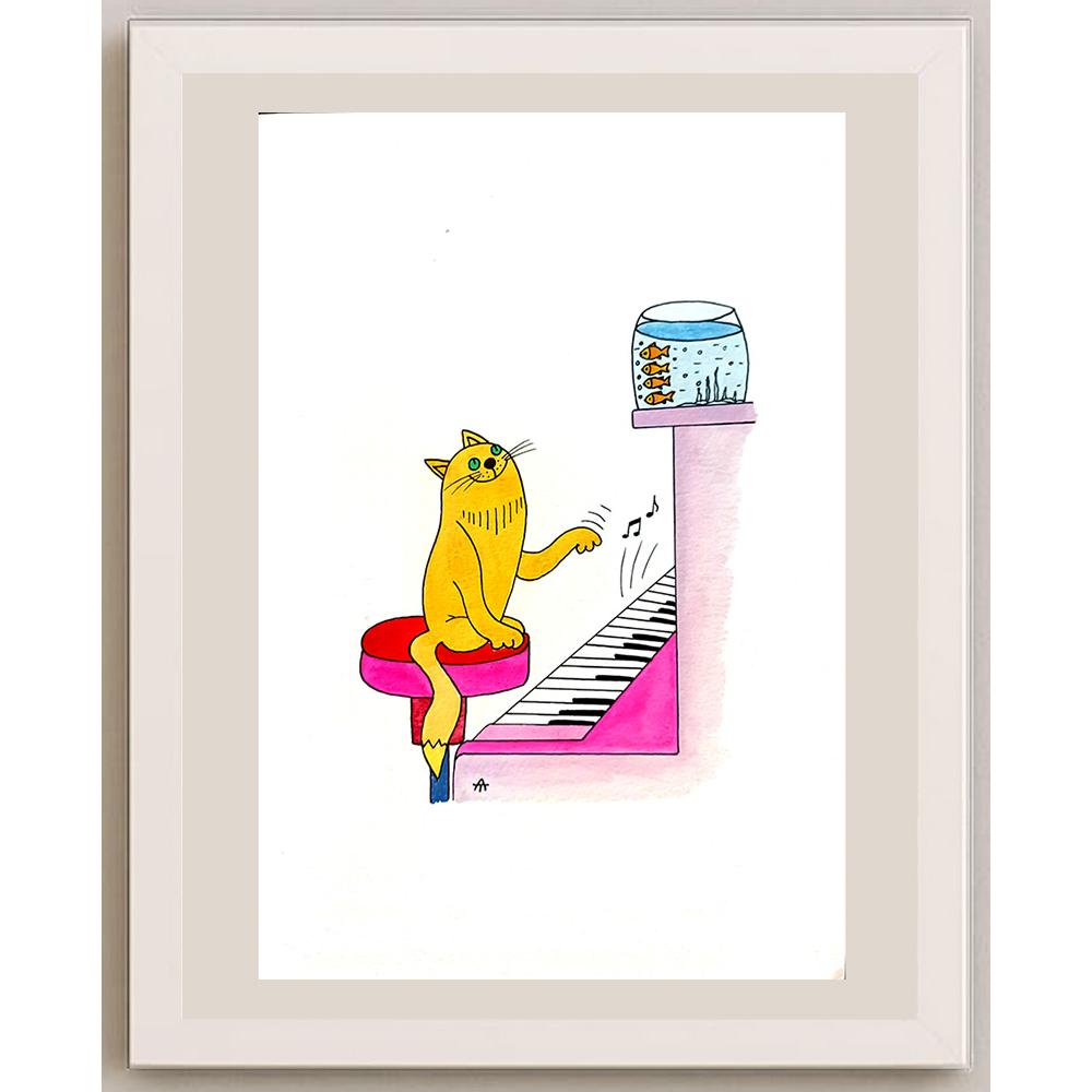 Alexei Talimonov 29x21cm Orijinal Karikatür BOD03979
