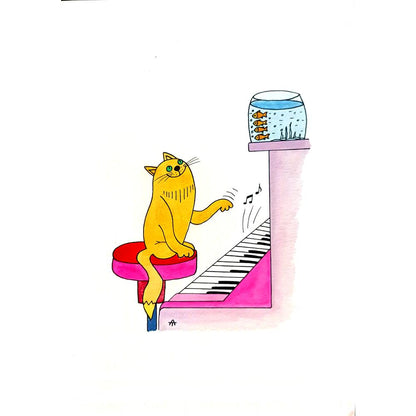 Alexei Talimonov 29x21cm Orijinal Karikatür BOD03979