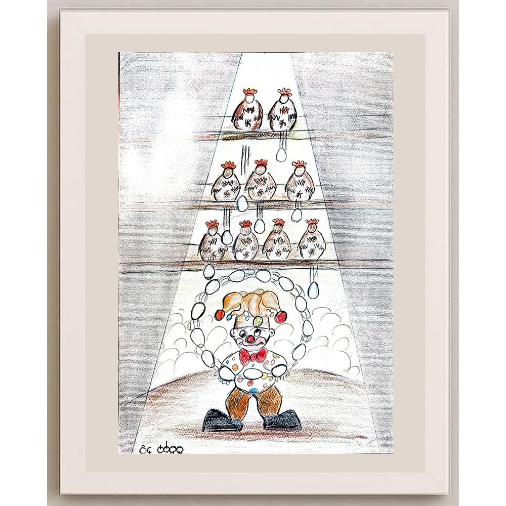 Peyman Zolnounah 29x21cm Orijinal Karikatür BOD03983