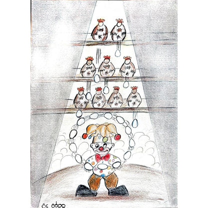 Peyman Zolnounah 29x21cm Orijinal Karikatür BOD03983