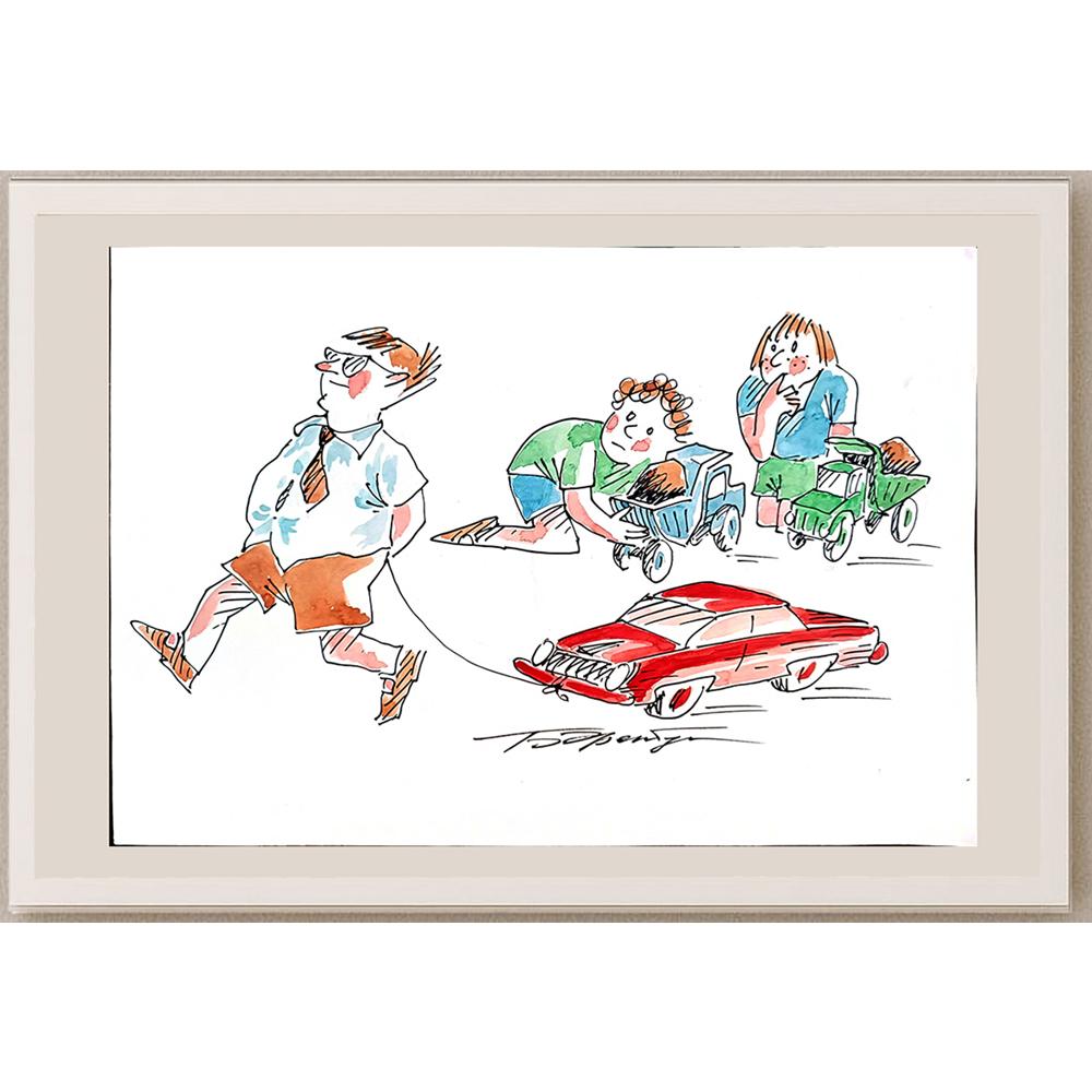 Boris Erenburg 29x21cm Orijinal Karikatür BOD03984