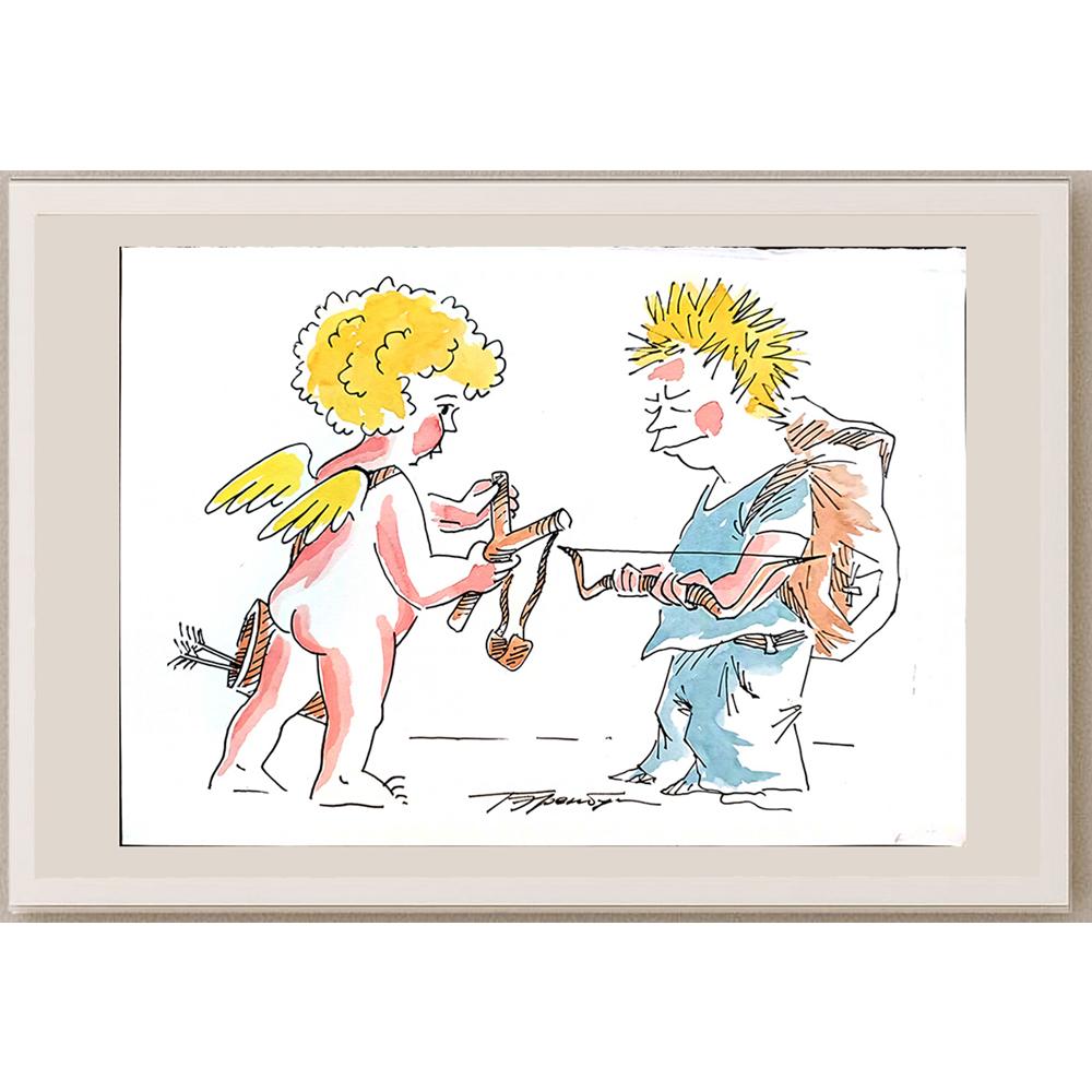 Boris Erenburg 29x21cm Orijinal Karikatür BOD03985