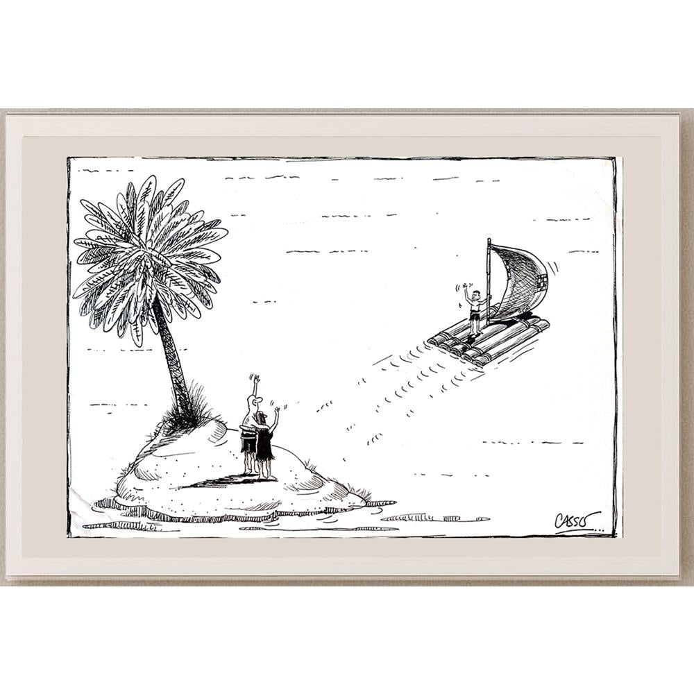 Carlos Augusto Nascimento 29x21cm Orijinal Karikatür BOD03986